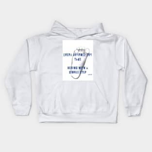 Every journey you take footprint Kids Hoodie